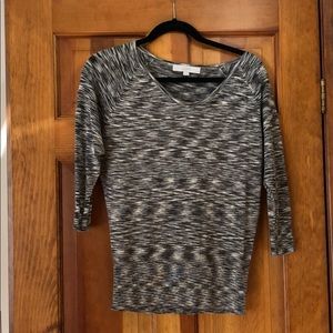 Loft grey zig zag sweater
